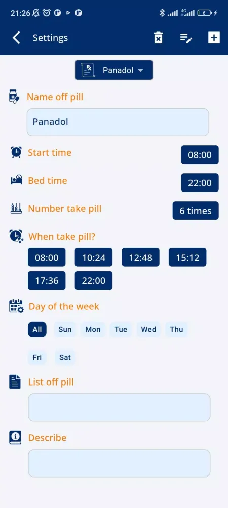 Mediclock - Medicine alarm Screenshots