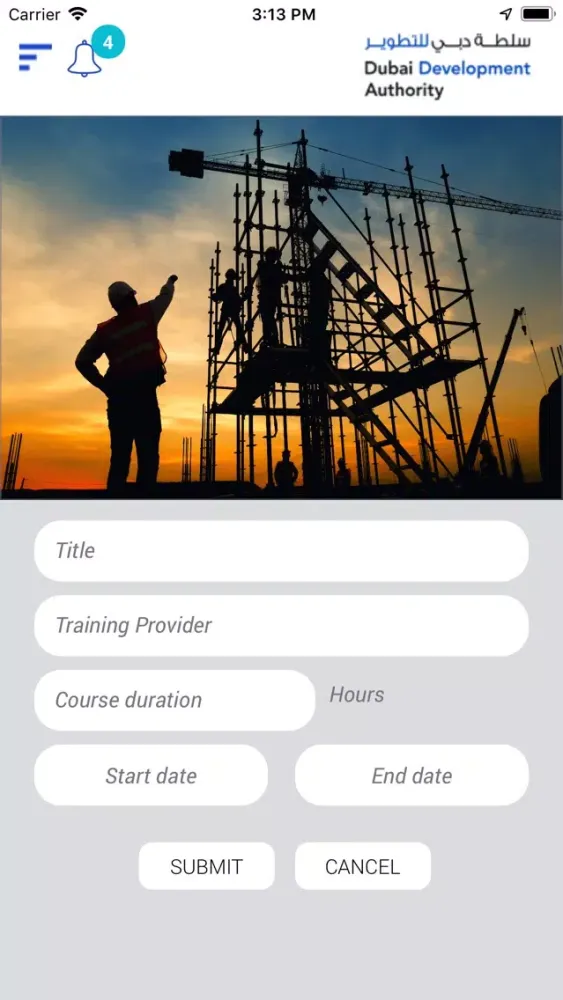 Capturas de tela do DDA HSE App
