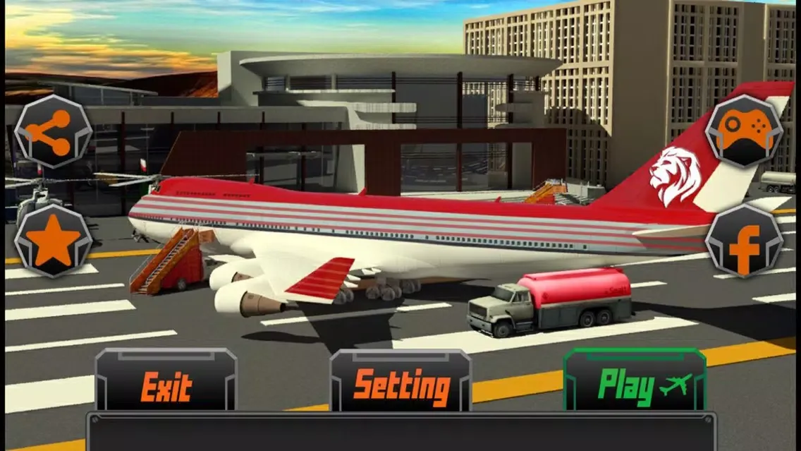 ภาพหน้าจอของ Airplane Pilot Flight Sim