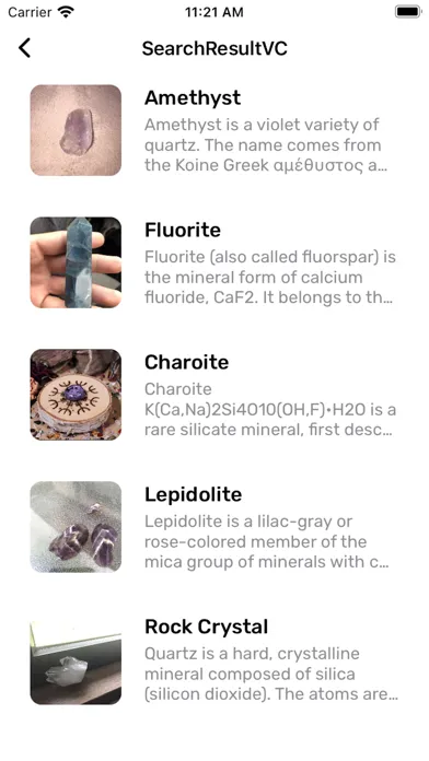 Zrzuty ekranu Rock Finder - Stone ID