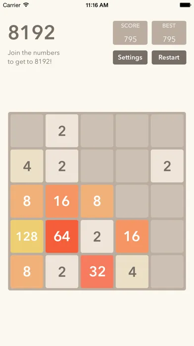 8192 game HD - max puzzle number challenge Screenshots