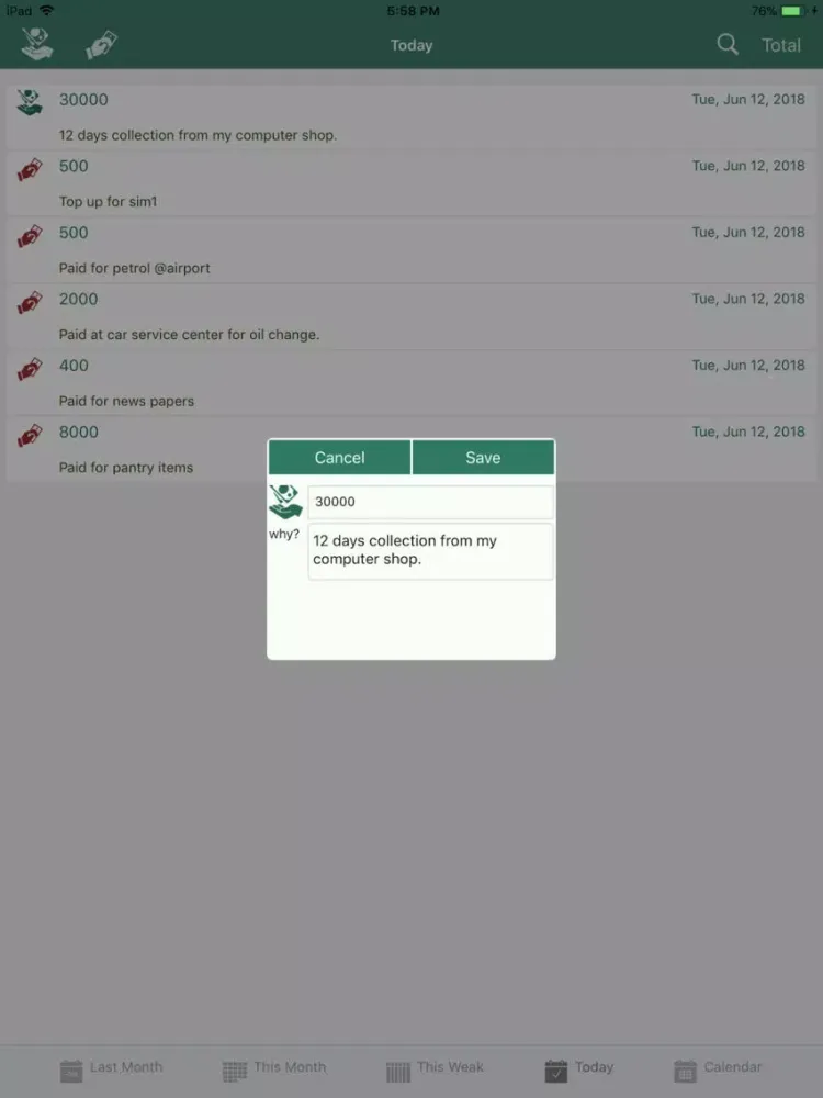 صور Debit Credit Tracker iPad 