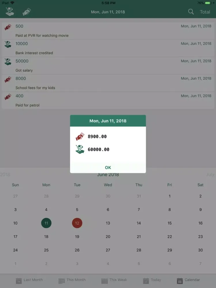 صور Debit Credit Tracker iPad 
