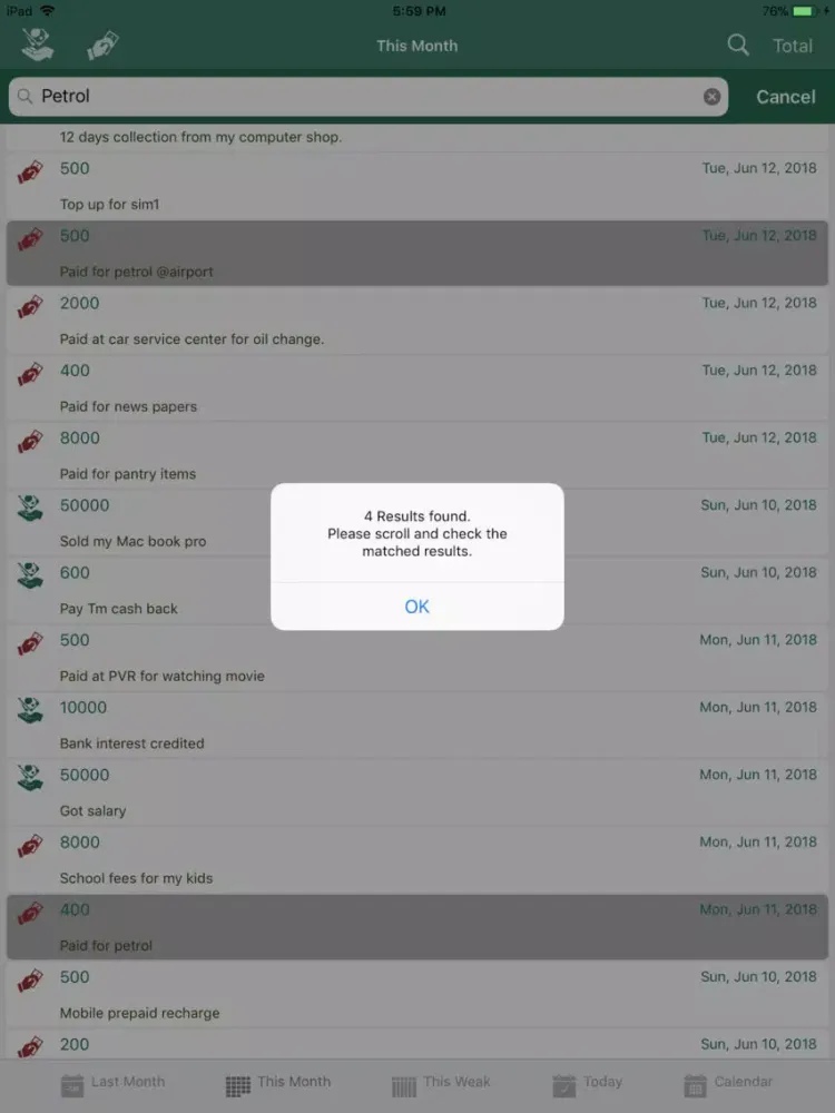 صور Debit Credit Tracker iPad 