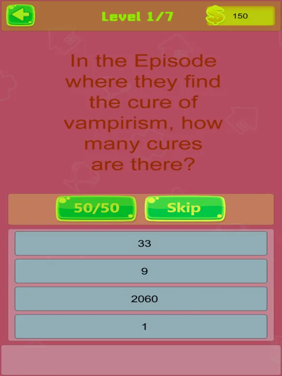 Ảnh chụp màn hình của TVD Quiz - Vampire Character iPad 
