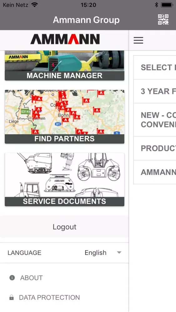 Ammann Service スクリーンショット