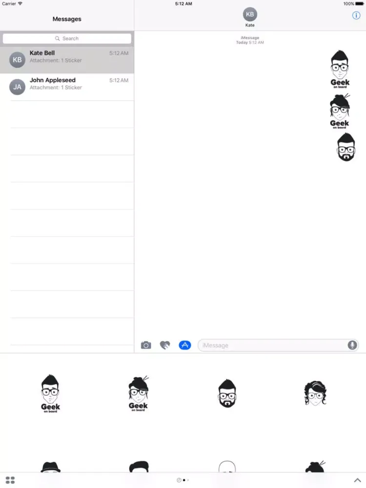 Zrzuty ekranu GeekTeam Sticker Pack iPad 