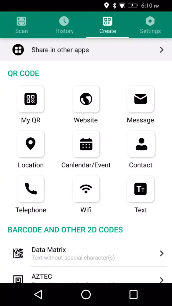 Ảnh chụp màn hình của Barcode & QR code scanner