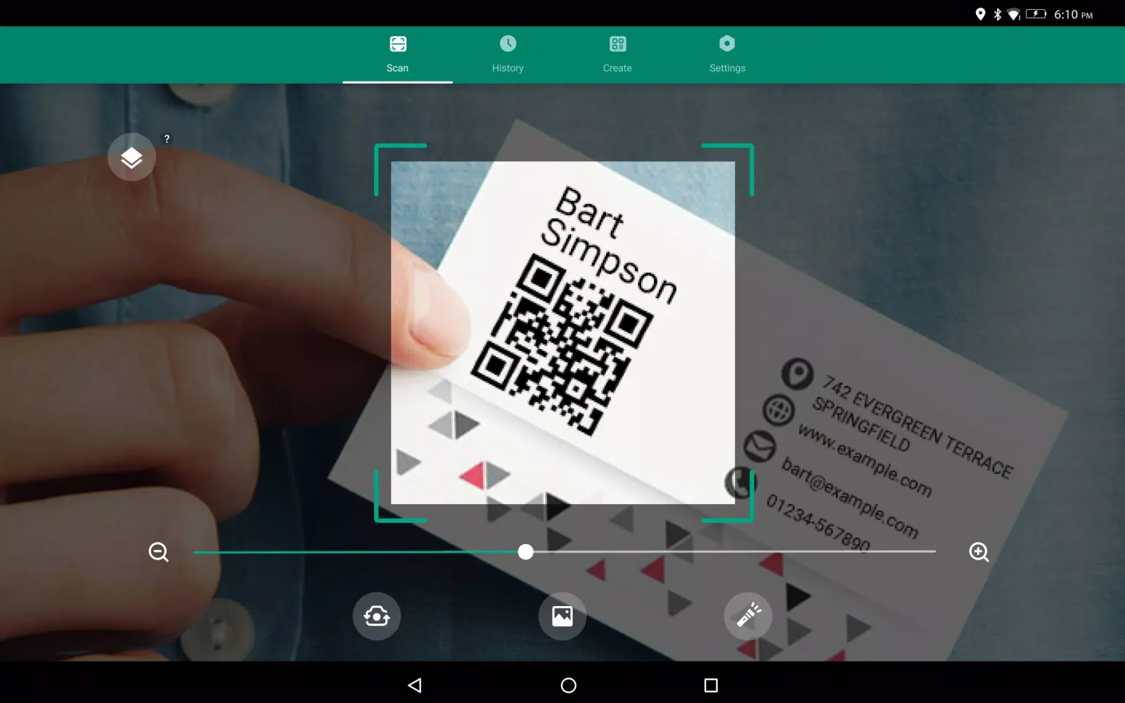 Ảnh chụp màn hình của Barcode & QR code scanner