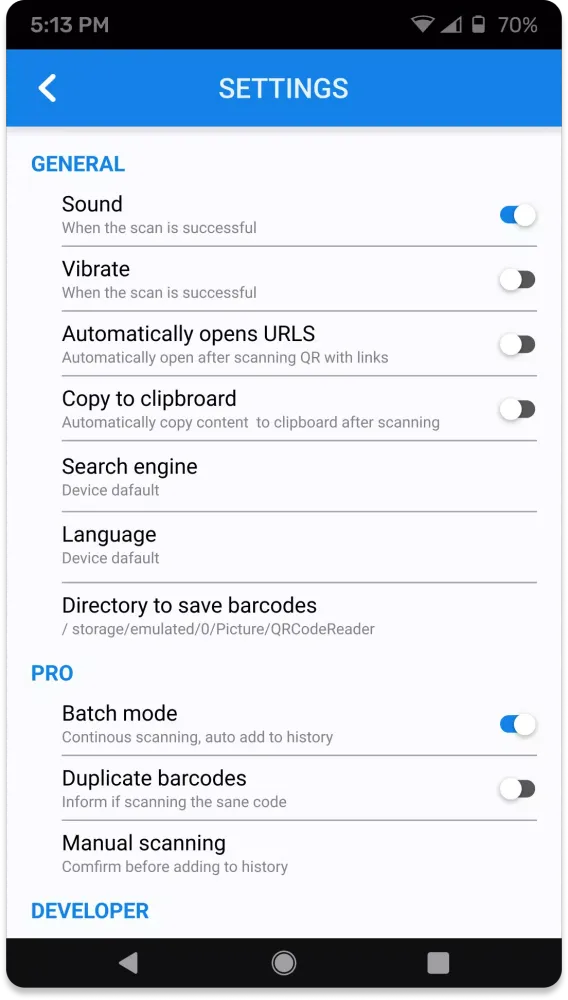 QR Code Scanner Screenshots