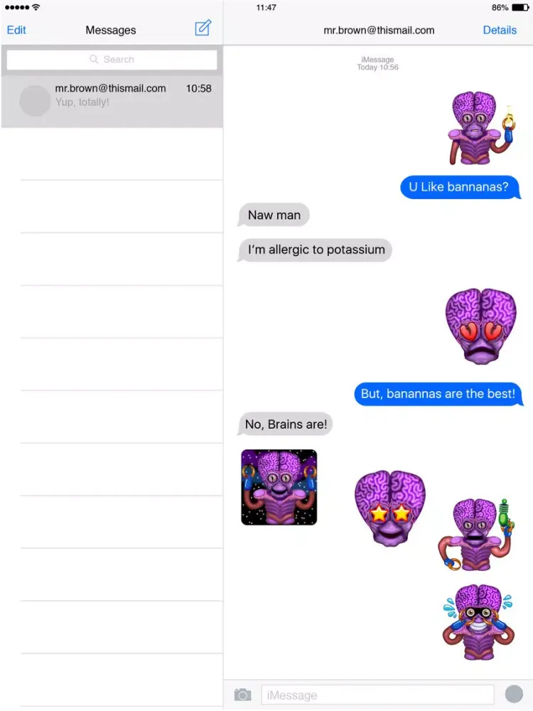 Brain MonsterMoji iPad  Ekran Görüntüleri