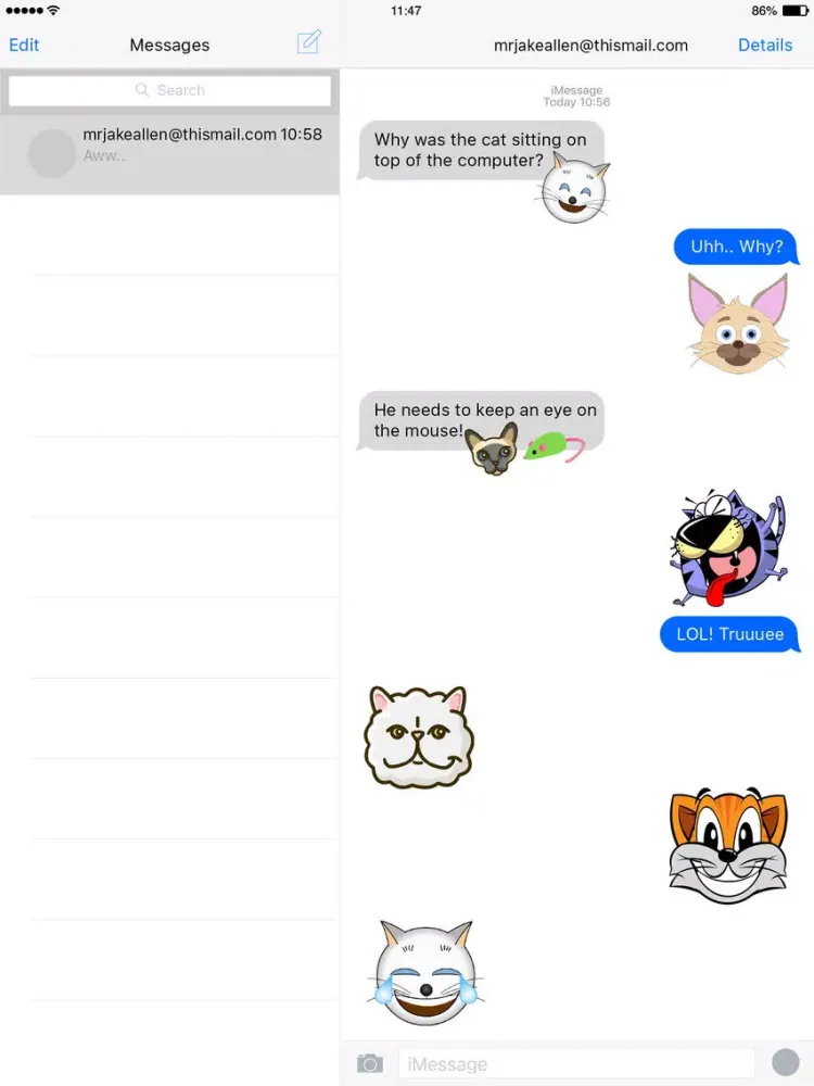 Cats Emoji iPad  स्क्रीनशॉट