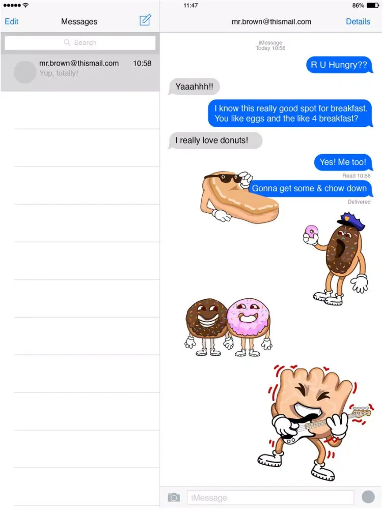 Captures d'écran de Donut Emoji iPad 