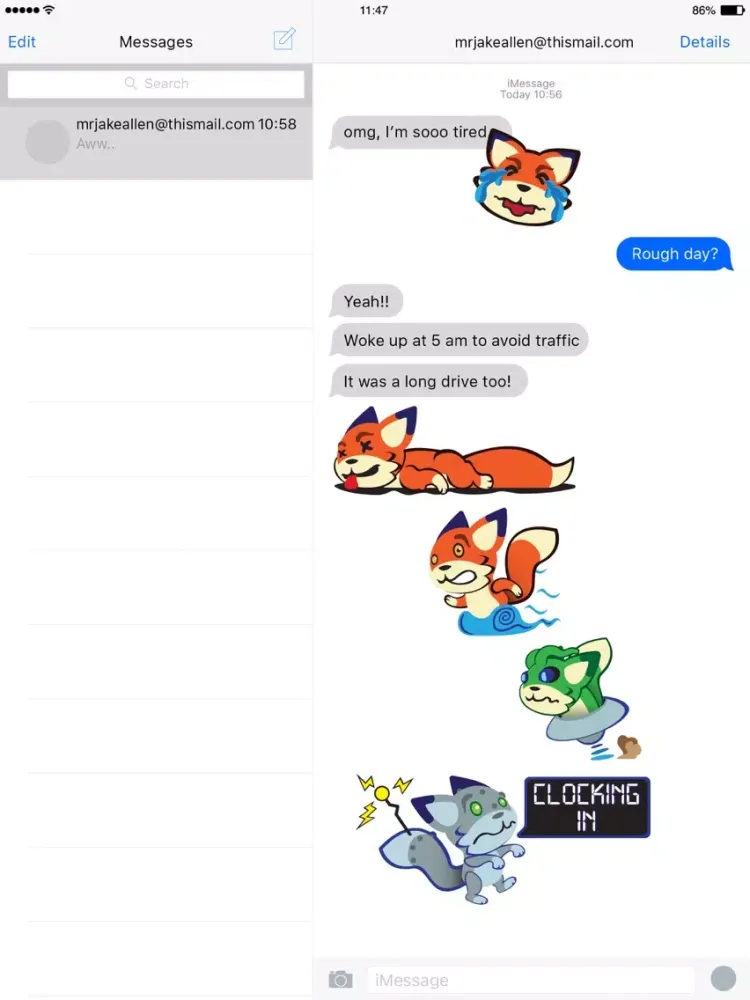 Capturas de tela do FoxMoji iPad 