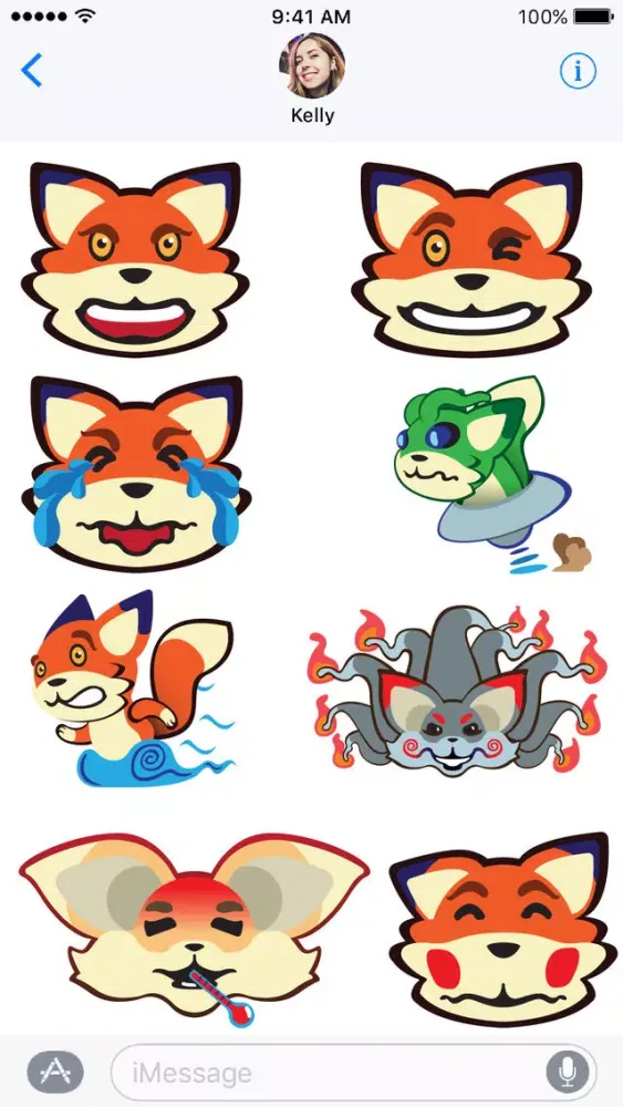 Capturas de tela do FoxMoji