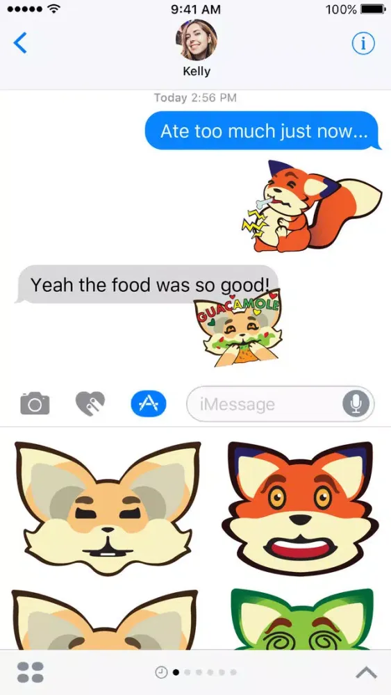 Capturas de tela do FoxMoji