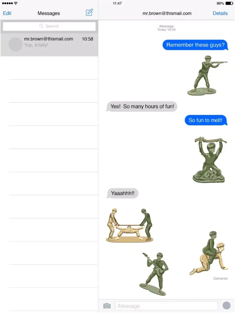 Captures d'écran de Toy Soldiers Emoji iPad 