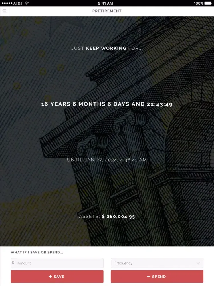 Zrzuty ekranu Pretirement: Financial Freedom iPad 
