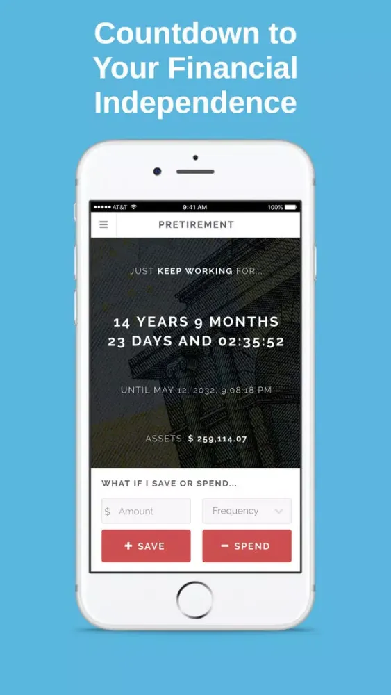 Zrzuty ekranu Pretirement: Financial Freedom