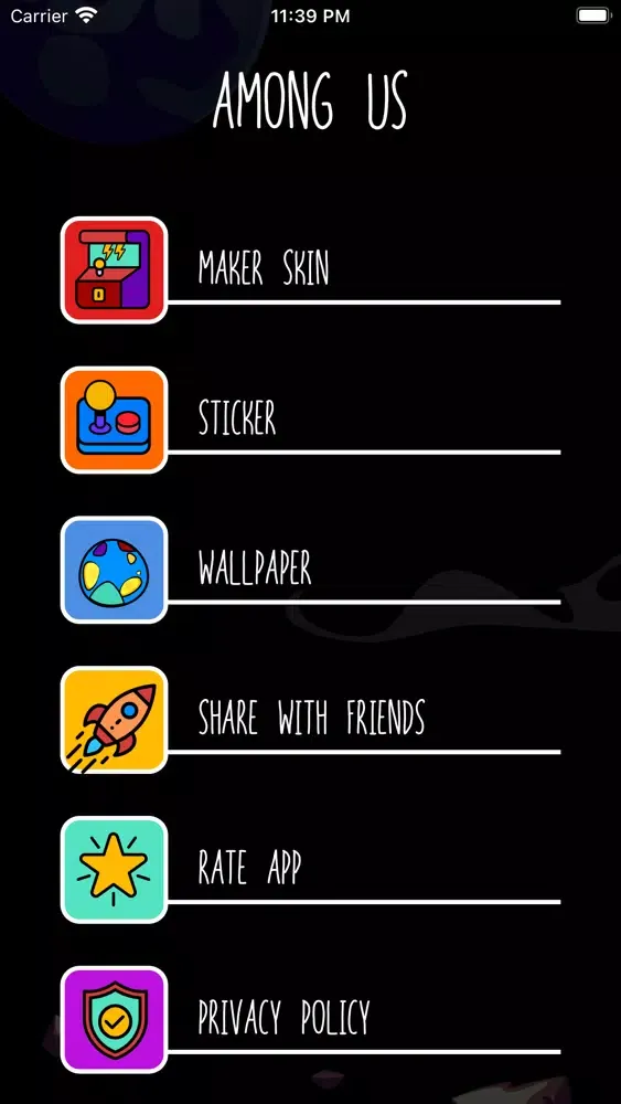 Capturas de tela do Among Us Maker Skin