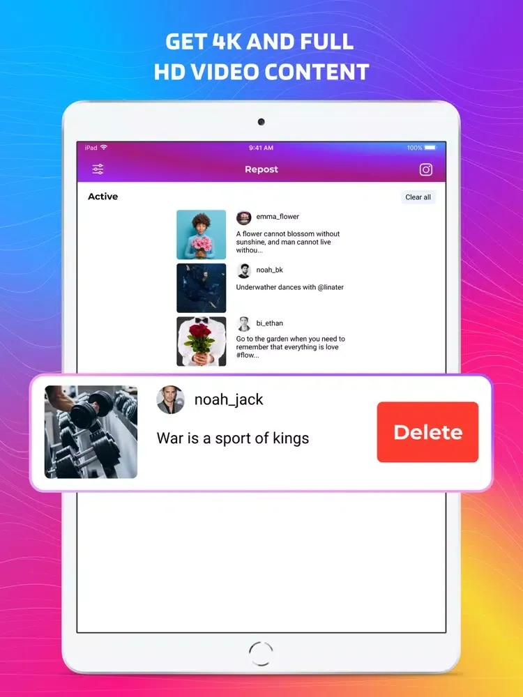 Repost Story for Instagram iPad  स्क्रीनशॉट