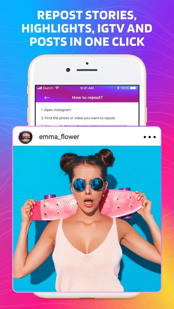 Repost Story for Instagram स्क्रीनशॉट