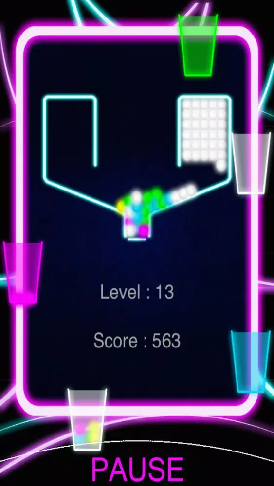 Скриншоты 100 Neon Balls - Free Color Drop Physics Game