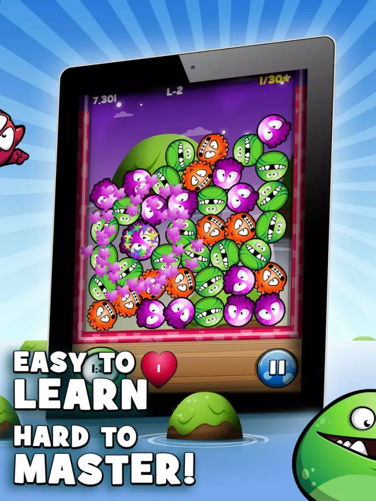 Capturas de tela do Mooniz Pro - Tapping and Matching Little Moon Monsters With Friends iPad 