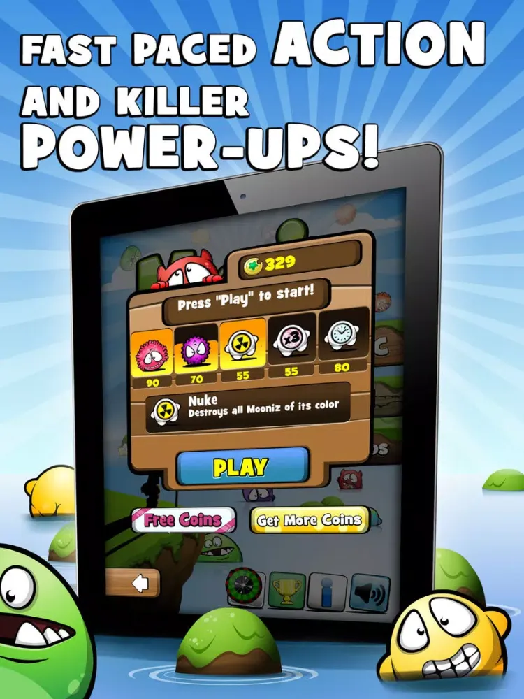 Capturas de tela do Mooniz Pro - Tapping and Matching Little Moon Monsters With Friends iPad 