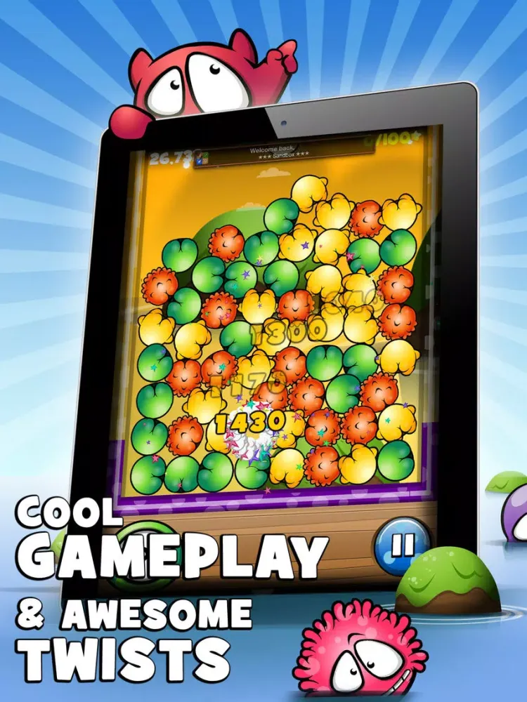 Capturas de tela do Mooniz Pro - Tapping and Matching Little Moon Monsters With Friends iPad 