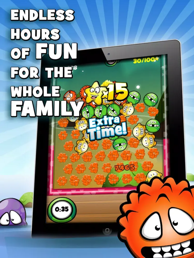 Capturas de tela do Mooniz Pro - Tapping and Matching Little Moon Monsters With Friends iPad 