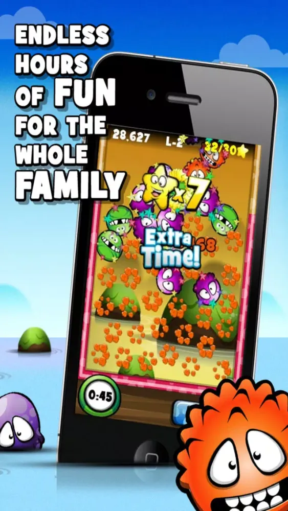 Capturas de tela do Mooniz Pro - Tapping and Matching Little Moon Monsters With Friends