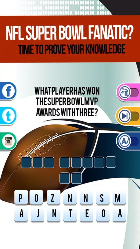 Capturas de tela do A Supreme Football Ultimate Quiz: Superbowl Fans Trivia Edition
