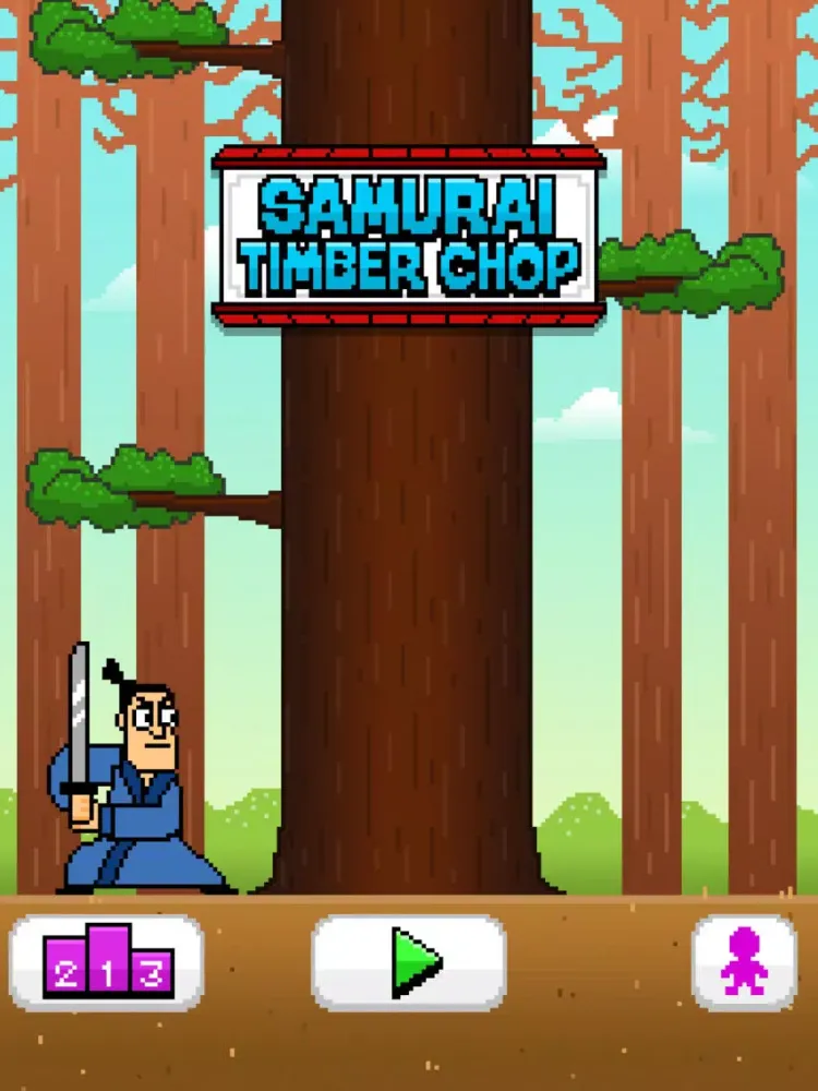 Zrzuty ekranu Samurai Timber Chop - Slice and Cut the Tree, Avoid the Falling Branches iPad 