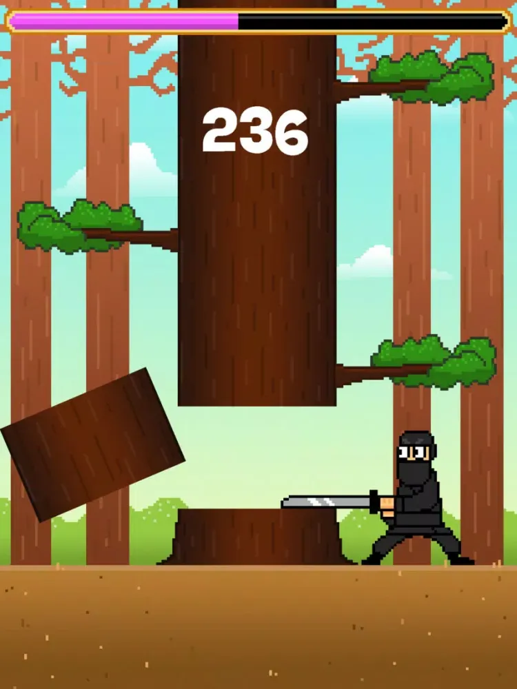 Zrzuty ekranu Samurai Timber Chop - Slice and Cut the Tree, Avoid the Falling Branches iPad 