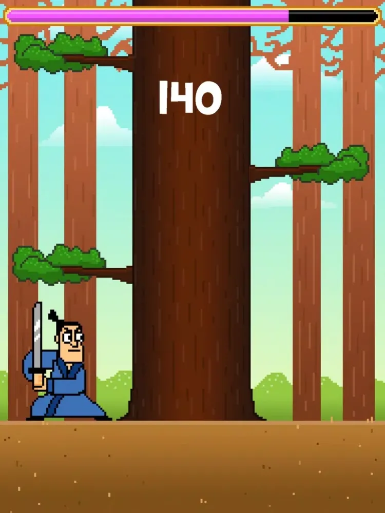 Zrzuty ekranu Samurai Timber Chop - Slice and Cut the Tree, Avoid the Falling Branches iPad 