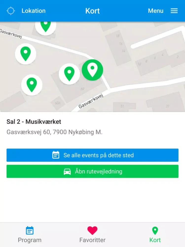 Screenshot di Kulturmødet Mors iPad 