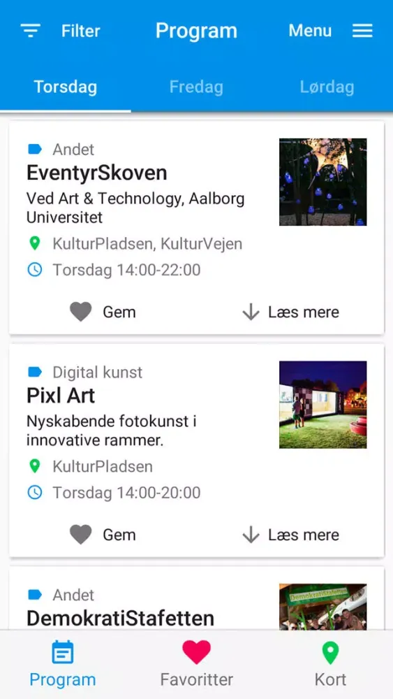 Screenshot di Kulturmødet Mors