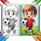 Magic paint soccer pages