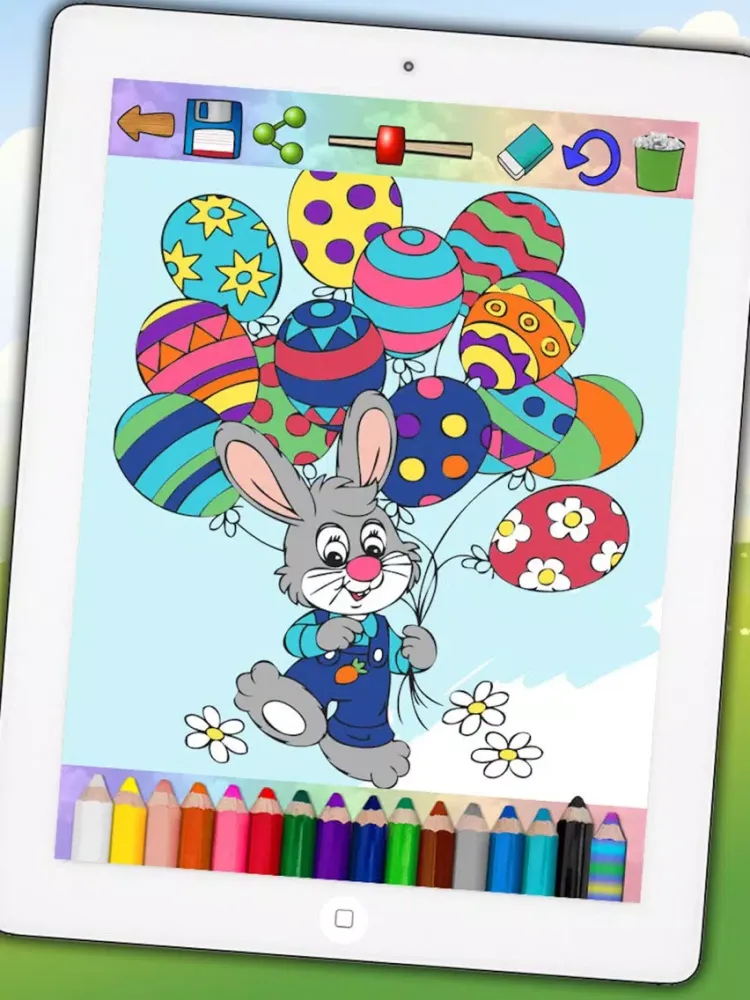 ภาพหน้าจอของ Paint Easter egg decorate & color bunnies - Pro iPad 