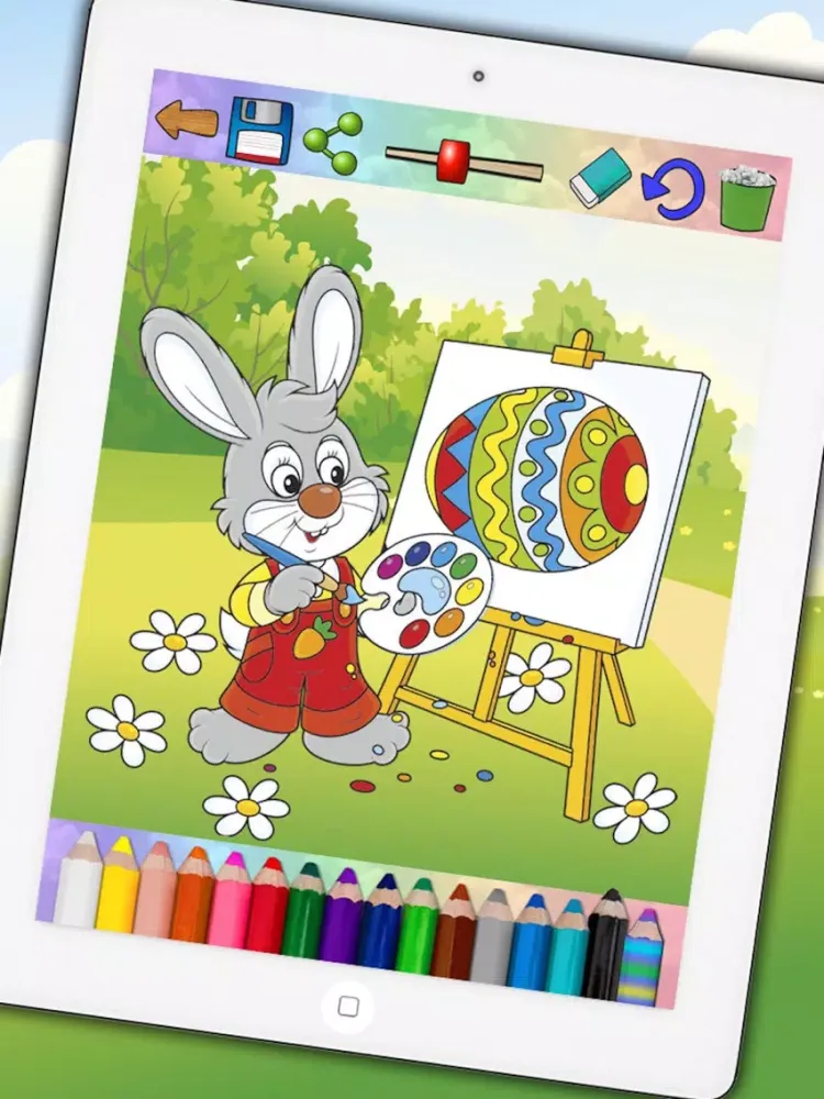 ภาพหน้าจอของ Paint Easter egg decorate & color bunnies - Pro iPad 