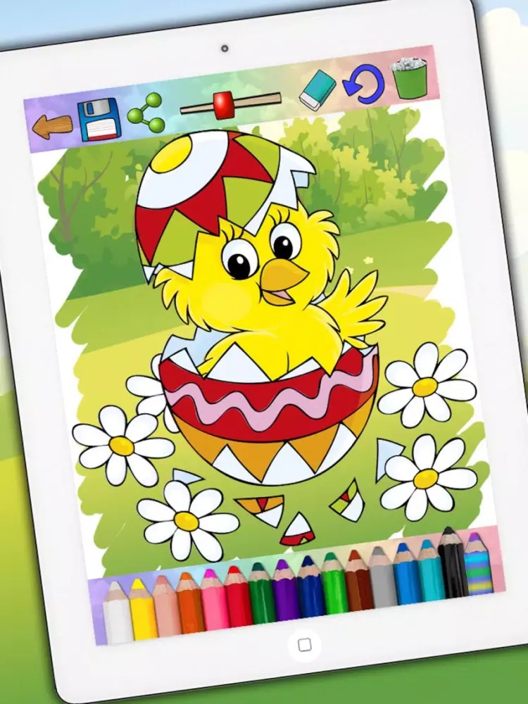 ภาพหน้าจอของ Paint Easter egg decorate & color bunnies - Pro iPad 