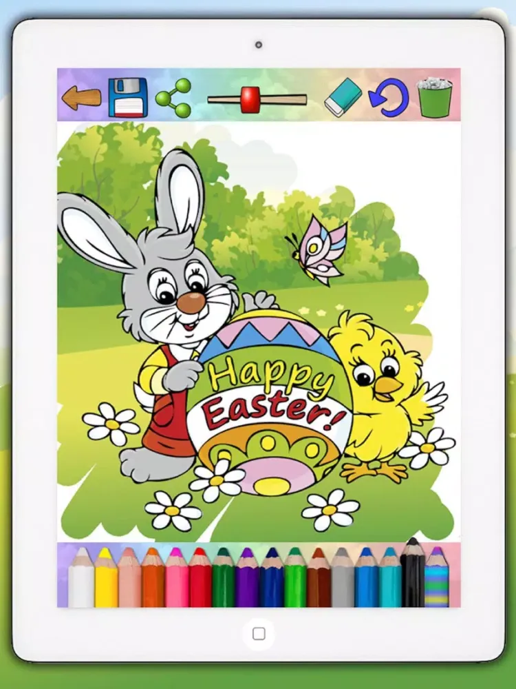 ภาพหน้าจอของ Paint Easter egg decorate & color bunnies - Pro iPad 