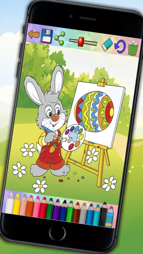 ภาพหน้าจอของ Paint Easter egg decorate & color bunnies - Pro