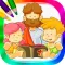 Bible coloring book game