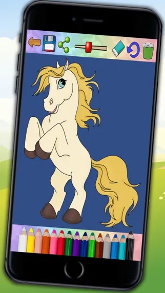 Capturas de tela do Horses Coloring Book Game