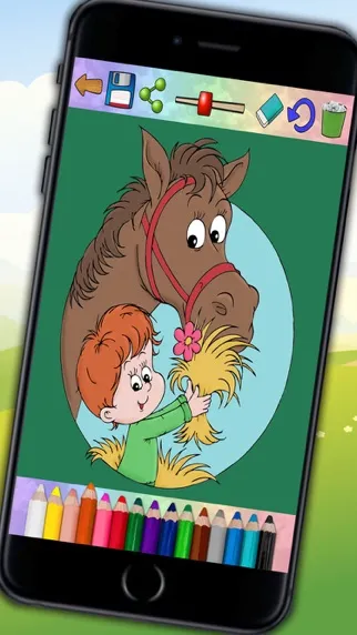 Capturas de tela do Horses Coloring Book Game