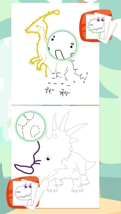 Connect and paint dinosaurs Screenshots