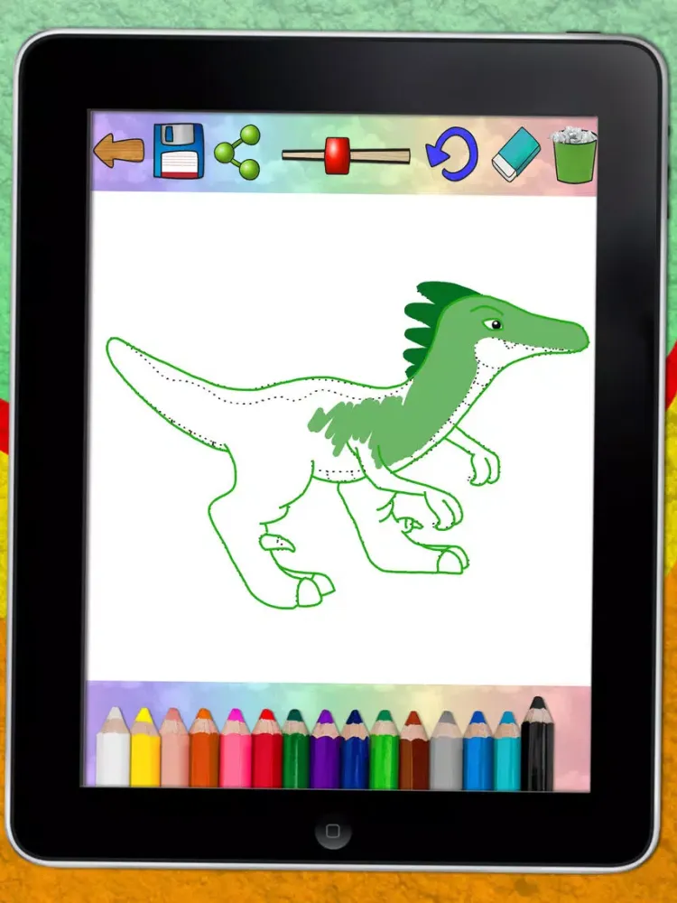 Captures d'écran de Connect dots and paint dinosaurs (dinos coloring book for kids) - Premium iPad 