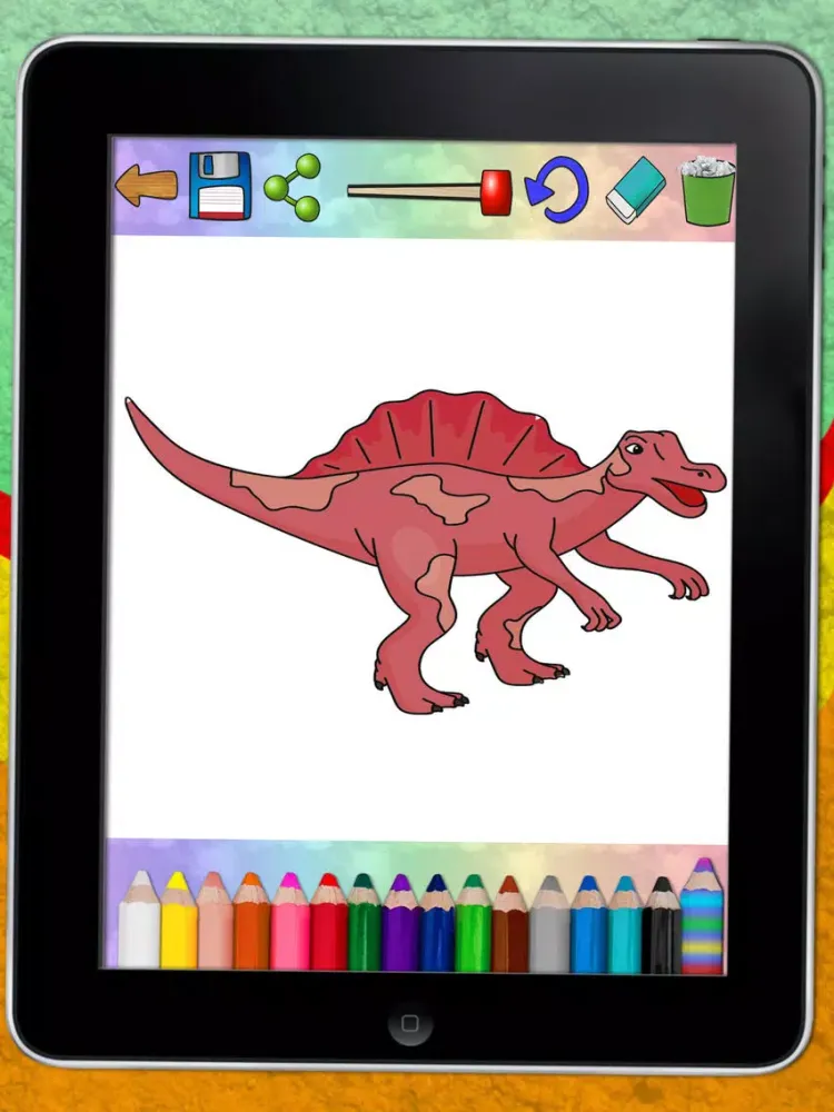 Captures d'écran de Connect dots and paint dinosaurs (dinos coloring book for kids) - Premium iPad 
